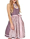 Krüger Dirndl Midi Dirndl 2tlg. 60 cm Fanny Bordeaux rosa, 34