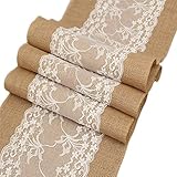 Katzinst Juteband Tischläufer/Tischband, Tischdecke Spitze Rustic Burlap Juteband für Hochzeit Festival-Ereignis Tischdekoration 30 x 275cm (1 Stück)