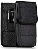 moex Agility Case für Nokia 6310 (2021) - Hülle mit Gürtel Schlaufe, Gürteltasche mit Karabiner + Stifthalter, Outdoor Handytasche aus Nylon, 360 Grad Vollschutz - Schw