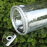 Sywlwxkq Transparente wasserdichte Plane, Faltbare PVC-Materialüberdachungen mit Ösen, reiß- und Winddichte Bootsplane, für Gärten, Gewächshäuser, (0,35 mm / 365 g / m2) (Größe: 1,9 x 1,9