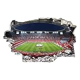 3D Fußball Wandtattoo Fussball Tapete Fussballstadion FCB Bayern München Klebebilder für die Wand Dekoration 65 x 40 cm W