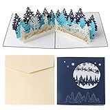 Frohe Weihnachten Karten Weihnachtsbaum Winter Geschenk Pop-Up Karten Weihnachtsdeko Aufkleber Geschnitten Neujahr Grußk
