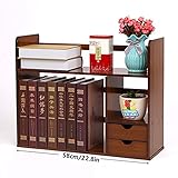 hongbanlemp Bücherregal Desktop Bücherregal Mobile Arbeitsplatte Tischaufbewahrungsstudent Creative Einfache kleine Bücherregal-Rack Standregale (Size : B)