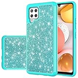 Yodueiv Handyhülle für Galaxy A42 5G Hülle, Samsung A42 Hülle für Mädchen Frauen, niedlich Glitzer Bling Sparkle Defender Heavy Duty Cover Hüllen für Samsung Galaxy A42 5G (grün)