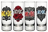 AC/DC SGAC01 Schnapsgläser, Glas, transparent, 4 x 4 x 10.5