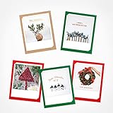 PICKMOTION Set 1 mit 5 Foto-Gruß-Karten mit Umschlag Weihnachten, Instagram-Fotografen-Weihnachts-Karten, handgemachte Klappkarten, lustige Sprüche & Motive X-Mas, Christmas-Cards, BKK-0101