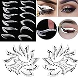 Guillala 3er Packung 12 Stil Augen Make-up Vorlage Aufkleber Prämie Augen Make-up-Tool Eyeliner Lidschatten Make-up-Werkzeug Gut für Augen Make-up Schab