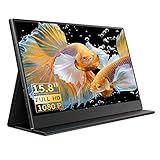 Portable Monitor - 15,8 Zoll Tragbarer Monitor IPS Bildschirm 1920×1080 Full HD mit USB-C/Typ-C/Mini-HDMI für Laptop, PC, MacBook Pro, Xbox, PS4, Phone mit Typ-C Vollfunktion, mit Schutzhü