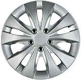 CARTREND 70279 Radzierblenden-Set Storm, 16 Zoll, 4 Stück, Silber mit Chrommuttern, Radkappen mit Metallic-Hochglanzlackierung