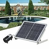 Acesunny Solar-Zierbrunnen,Solar Teichpumpe Solar Springbrunnen Pumpe 10W Solarpumpe Gartenteich Springbrunnen Sonnenkollektor1350L/h Solarpumpe Tauchpumpe Brunnen für Vogel Bad,Teich , G