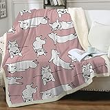 Kuscheldecken Tiere Haustiere Kämpfe Wohndecken 150x200 Dicke kuscheldecke Winter warm sofadecken Flauschige Vlies Decke Flanell Bettdecke Schlafdecke Blanket für Erw