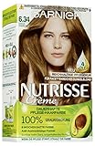 Garnier Creme Coloration, Färbung für Haare, permanente Haarfarbe, mit 3 nährenden Ölen, Nutrisse, 6.34 Dunkles Honigblond, 3 x 1 Stück