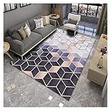 moderne Weiche Teppich Lila Salon Teppich Lila Sechsweg Geometrische Schlafzimmer Teppich Weiches Zubehör Für Dekoration Wohnzimmer Stuhl Teppich teppich waschbar ( Color : Purple , Size : 40x60cm )