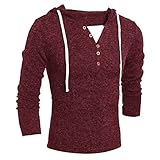 PANBOB Hoodie Herren Slim Fit Spleißen Strickwaren Herren Lässig Mode Sport Pullover Herren Komfortabel Sanft Kapuzenpullover Herren Langarm Klassisch Sweatshirt H