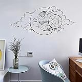 Vinyl Wandtattoos Mond Himmel Sonne Nacht Hintergrund Wand Design Aufkleber einzigartiges Geschenk Kunst Aufkleber Wandbild A5 90x42