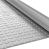 Gummimatte Schutzmatte Noppenmatte Bodenmatte Noppen Geruchsarm Premium Gummiläufer 100cm Breit 3mm stark Grau 50 x 100cm ANRO