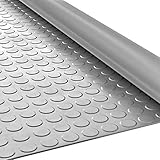 Gummimatte Schutzmatte Noppenmatte Bodenmatte Noppen Geruchsarm Premium Gummiläufer 100cm Breit 3mm stark Grau 50 x 100cm ANRO