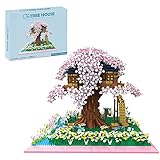 TRCS Bausteine Bonsai Baum, Sakura Baumhaus, 5280 Stück Kirschbaumhaus Landschaft mit Bauplatten, Botanik Kollektion Kompatibel mit Lego Baumhaus 21318