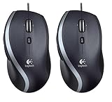 Logitech LGT-M500 kabelgebundene Lasermaus (LGT-M500, Schwarz, 2er Pack)