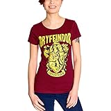 Elbenwald Harry Potter T-Shirt Hogwarts Hauswappen Gryffindor Frontprint für Damen rot - S