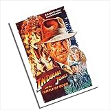 Indiana Jones And The Temple of Doom Filmplakat, Metall, Aluminium, Wandkunst, Türschild, Filmzimmer, Männerhöhle, 150 x 100 mm, k