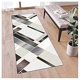 Küchenteppich Küchenlaufer rutschfest Geometrisch Waschbar Teppich Läufer Flur Schlafzimmer Korridor Teppichläufer Lang, 60-120cm Breit,A-120x100