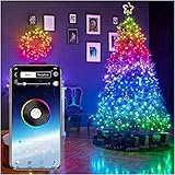 FFKL Weihnachtsbaum Dekoration Lichter Customized Smart Bluetooth LED Personalisierte Lichterketten App Fernbedienung LichterVIIPOO,Colorful-2m 20