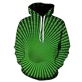XDJSD Herren Pullover Herren Hoodie Plus Size Sweatshirt Paar Pullover Mode Whirlpool Tunnel Digitaldruck Pullover Langarm T-S
