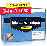 Aquakaiser 3-in-1 Wassertest für Trink- & Leitungswasser – Analyse im Labor auf 17 Testwerte – Probenahme-Set, ink