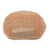 SM SunniMix Frauen Spitzen Sommerhut Flach Flacher hut Mesh - Khaki, 58