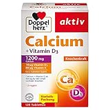 Doppelherz Calcium + Vitamin D3 – Mit Calcium und Vitamin K als Beitrag für den normalen Knochenerhalt – 120 Tab