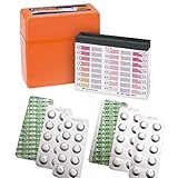 harren24 Pooltester Testkit für pH-Wert/freies Chlor/Brom inkl. 60 Testtabletten (Rapid) in Aufbewahrungsbox, W