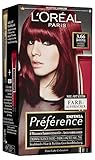 L'Oréal Paris Haarfarbe Préférence 3.66 intensives rotblond, 3er Pack (3 x 1 Stück)