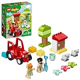 LEGO 10950 DUPLO Traktor und Tierpflege Kleinkinder Spielzeug ab 2 Jahren, Bauernhof, Spielset mit Bauern und Schafen Fig