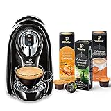 Tchibo Cafissimo Compact Kaffeemaschine Kapselmaschine inkl. 30 Kapseln für Caffè Crema, Espresso und Kaffee, Schw