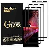 ivoler 3 Stücke Panzerglas Schutzfolie für Sony Xperia 1 II/Sony Xperia 1 III, [Volle Bedeckung] Panzerglasfolie Folie Hartglas Gehärtetem Glas DisplayPanzerg