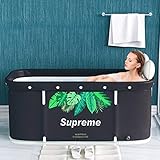 Tongyundacheng Tragbare Faltbare Badewanne, 120 cm Faltbare Badewanne Für Erwachsene, Stehende Badewanne, Tragbare Badewanne, Separates Familienbad SPA-Badewanne, Ideal Für Heißes Badeisb