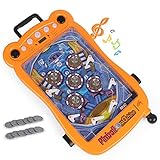 STZYY Mini-Pinball-Spielzeug, elektronischer Arcade-Spielautomat auf dem Tisch, mit Licht- und Soundfunktion, der Spaß Macht, münzbetriebener Spielautomat, ausgestattet mit 12 Spielmünzen (Farbe: