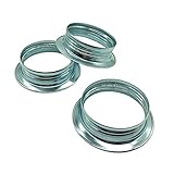 10x Schraubring E27 Metall verzinkt chrom f. Lampen-Fassung Ring Höhe 15mm für Lampen-Schirm oder Glas-Elemente Gewindering Fassungsring