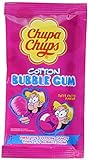 Chupa Chups Cotton Bubble Gum, 14 x 11 g Vorratspackung, Zuckerwatte-Kaugummi mit Tutti-Frutti Fruchtgeschmack