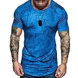 XPDD Herren Shortsleeve atmungsaktives Sportshirt Herren Kurzarm Laufshirt Atmungsaktiv Kurzarmshirt Sports Shirt Männer Trainingsshirt für Running Jogging Gym Herren Sommer T-Shirt Slim Fit B