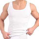 Celodoro Herren Unterhemd (5er Pack) Doppelripp Tanktop aus Baumwolle 6/L