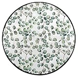 DDEET Boho-Teppich, rund, weich, waschbar, rutschfeste Rückseite, für den Eingangsbereich, schmutzabweisend, saugfähig, perfekte Spielmatte für Akzentdekoration, Schlafzimmer, Esszimmer, 91 x 91