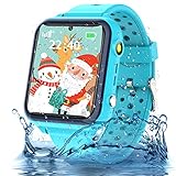 Smooce Smartwatch Kinder Telefon,Wasserdicht Musik Smartwatch für Kinder,Kinder Smartwatch mit 11 Spiele SOS Anruf Kamera Stoppuhr Wecker Rekorder Rechner für Jungen M