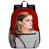 QETUOAD 3D-gedruckter Rucksack Klassischer Rucksack Emma Watson-geeignet für Jungen, Grund- und Mittelschüler-Größe: 45x30x15 cm/17 Zoll-Büchertaschen für Jug