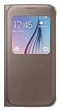 Samsung Leather-Effect S-View Folio Schutzhülle Case Cover in Kunstleder für Galaxy S6, g