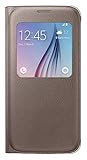 Samsung Leather-Effect S-View Folio Schutzhülle Case Cover in Kunstleder für Galaxy S6, g
