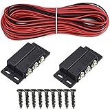 Enfwei Tür Fenster Sensor （NC-NO ） vertiefte verdrahtete Tür Fenstersensor Tür Fenster Alarm Magnetschalter Home Security Alarmanlage Tür Fenster reedkontakt+300cm 12V Kab