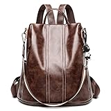 BUKESIYI Damen Tasche Rucksack Handtasche Frauen backpack Klein Anti Diebstahl Schulrucksack Laptop Weekender PU Leder CCDE78513