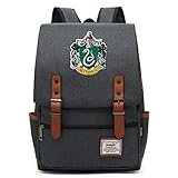 Harry Potter Rucksack für Mädchen Jungen Leichte Büchertasche 7~15 Grade Student Pack Slytherin Dark Grey
